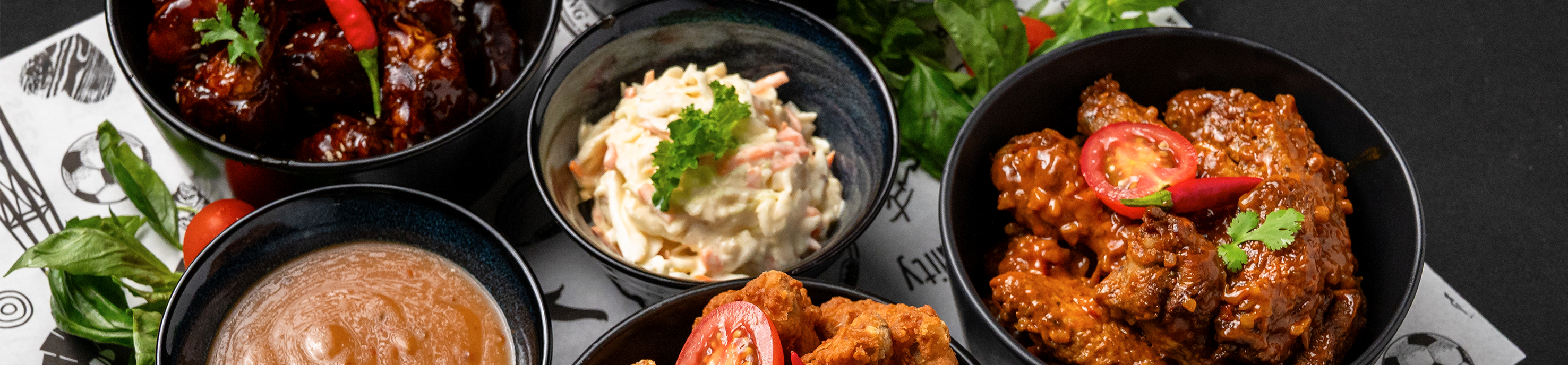 A selection of freshly prepared hospitality dishes